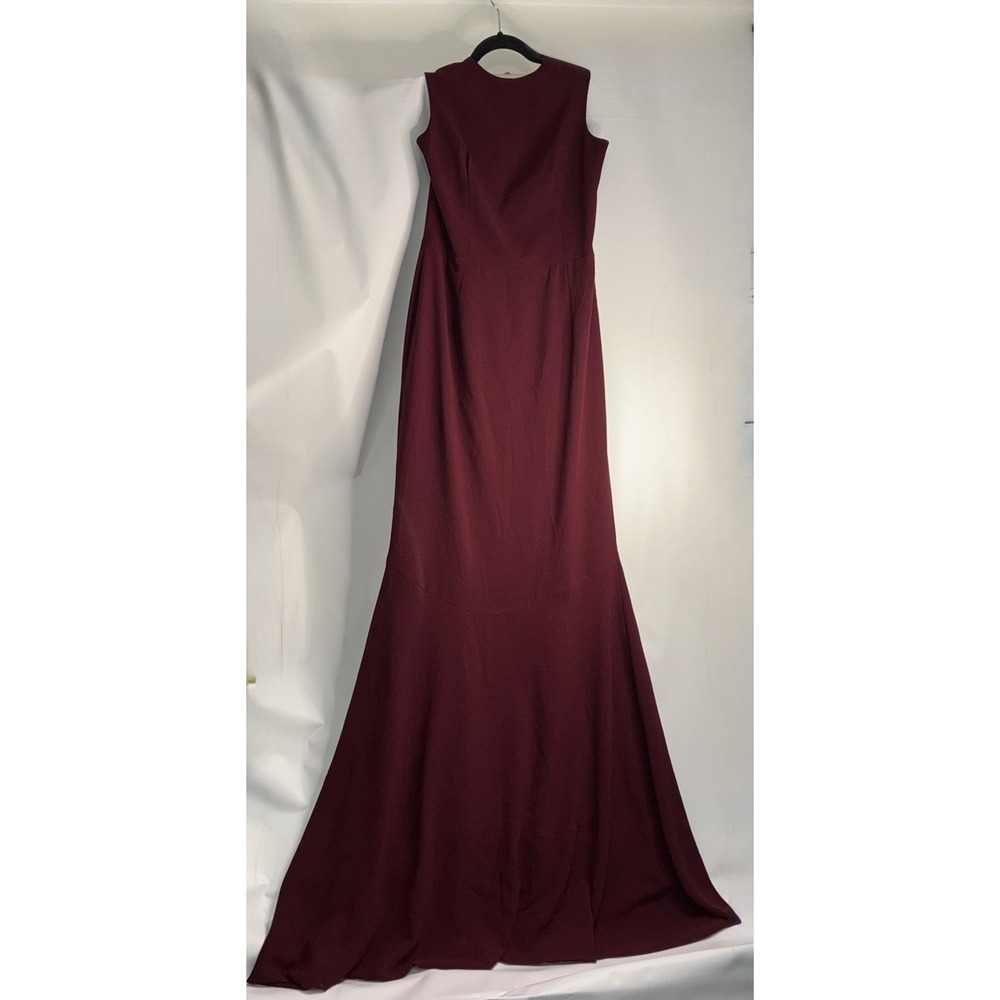 Dress the Population Dress Evening Gown Dress XL Burgundy Sleeveless Mermaid